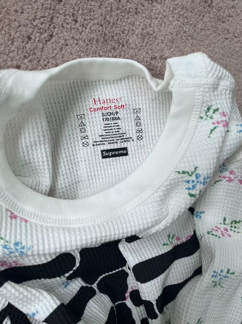 Supreme 骸骨プリント 長袖シャツ