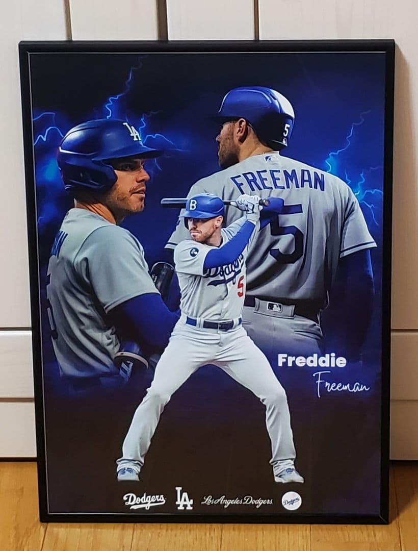 RINSUKAM ドジャース MLB！A3ポスターフレーム付きセット