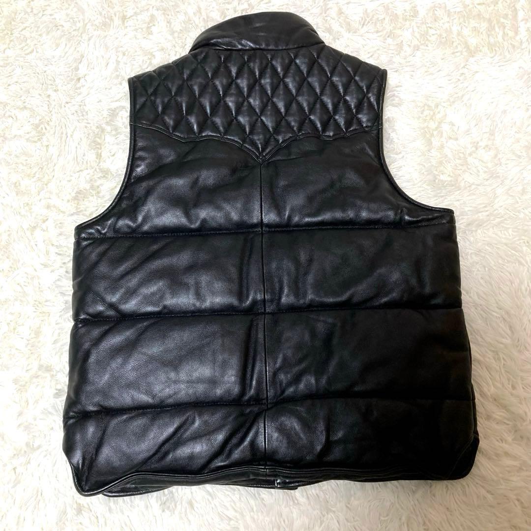 リューグーレザーズ liugoo leathers　羊革 肉厚　レザーベスト