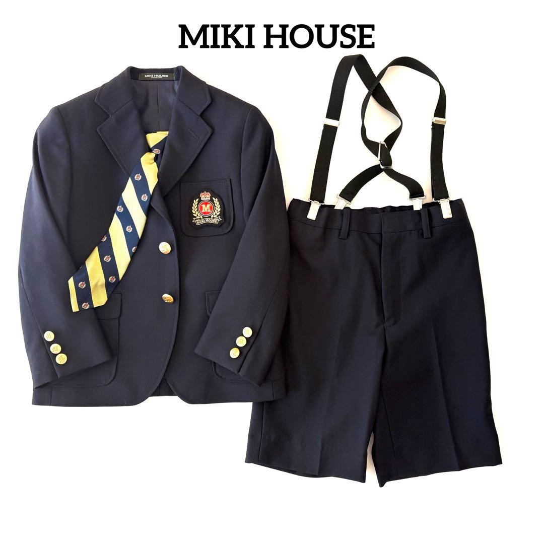 美品★ミキハウス★男の子★スーツ★金ボタン★110cm★ネイビー★卒園式★入学式