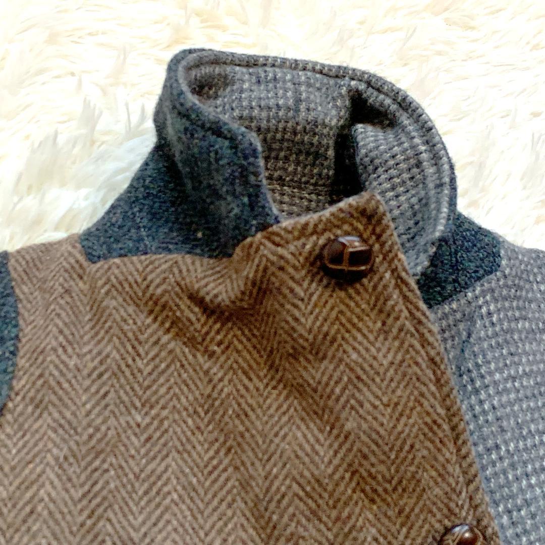 ※専用 ハリスツイード クレイジーパターン ジャケット L くるみボタン