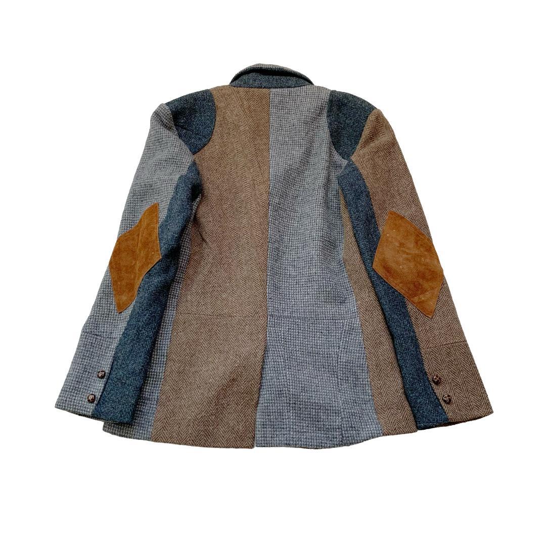 ※専用 ハリスツイード クレイジーパターン ジャケット L くるみボタン