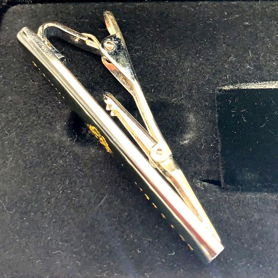 ジャンニヴェルサーチGIANNI VERSACE ネクタイピンブラックゴールド