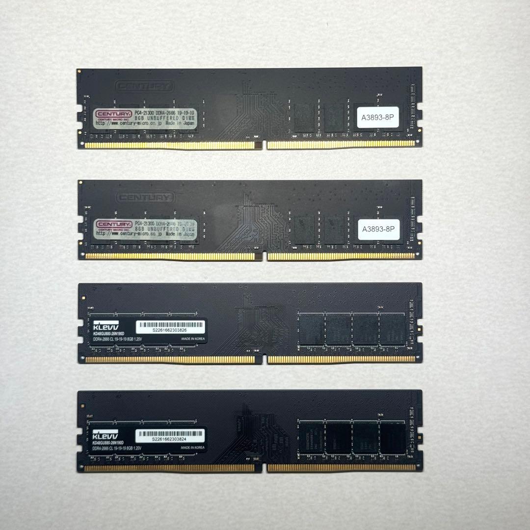 [ジャンク品] 動作不明 DDR4 32GB(4 × 8GB) 2666MHz