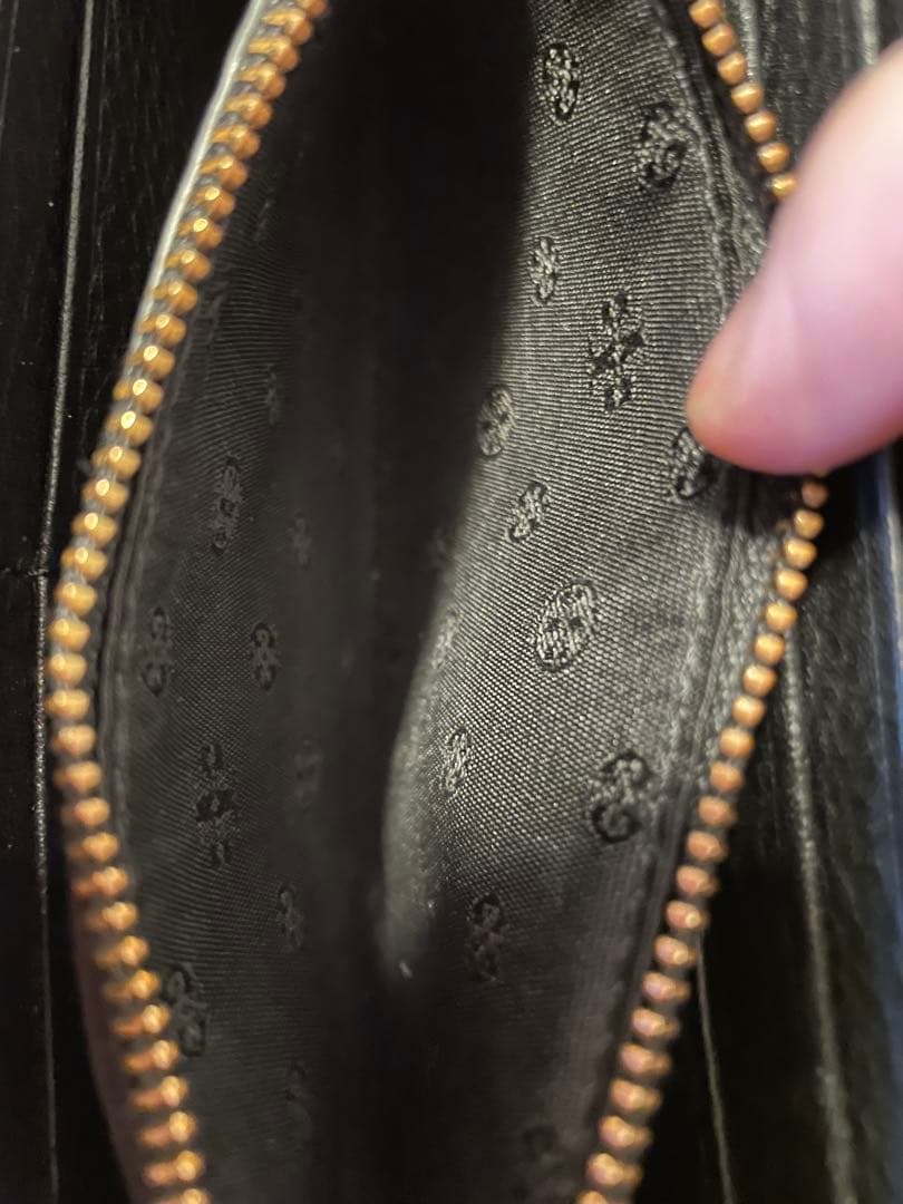 【美品】Tory Burch ブラックレザー長財布