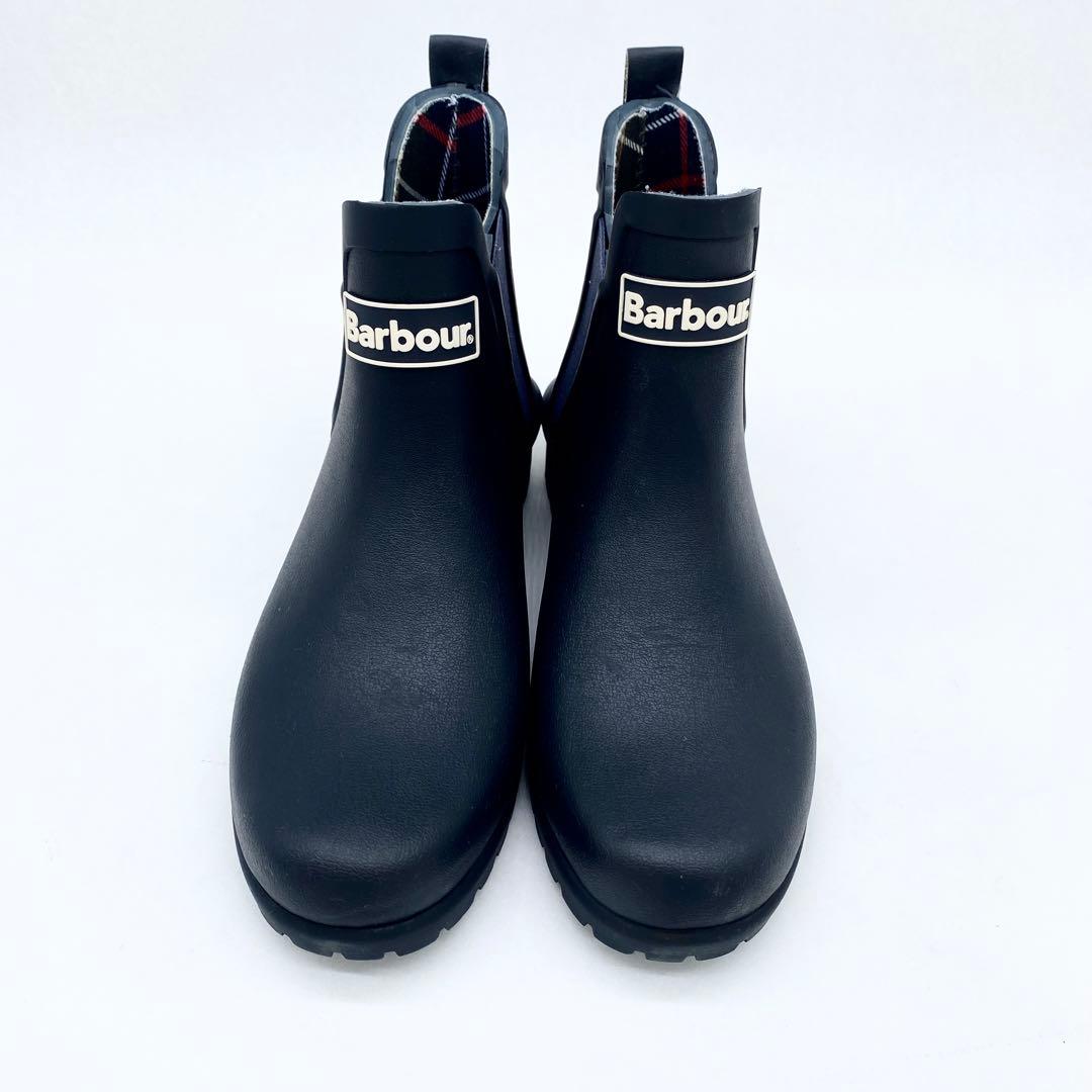 A16492 未使用級 バブアー サイドゴア レインブーツ ネイビー UK4