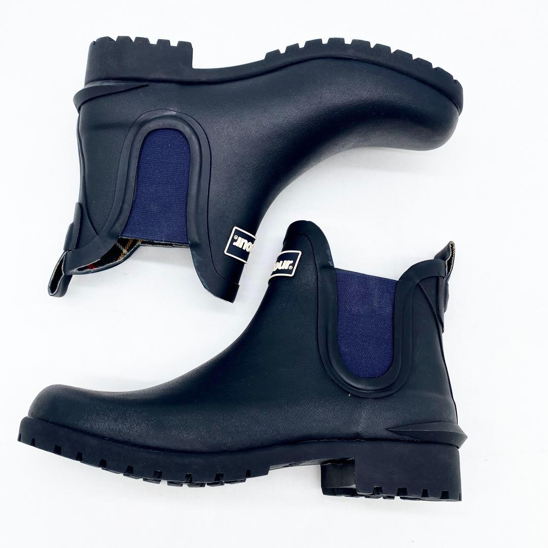 A16492 未使用級 バブアー サイドゴア レインブーツ ネイビー UK4