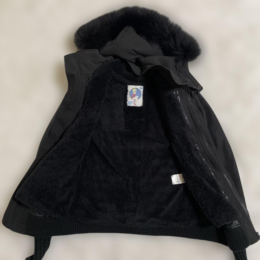 レア✨00s y2k SLY N3Bラクーンファー　ボアライナー　モッズコート