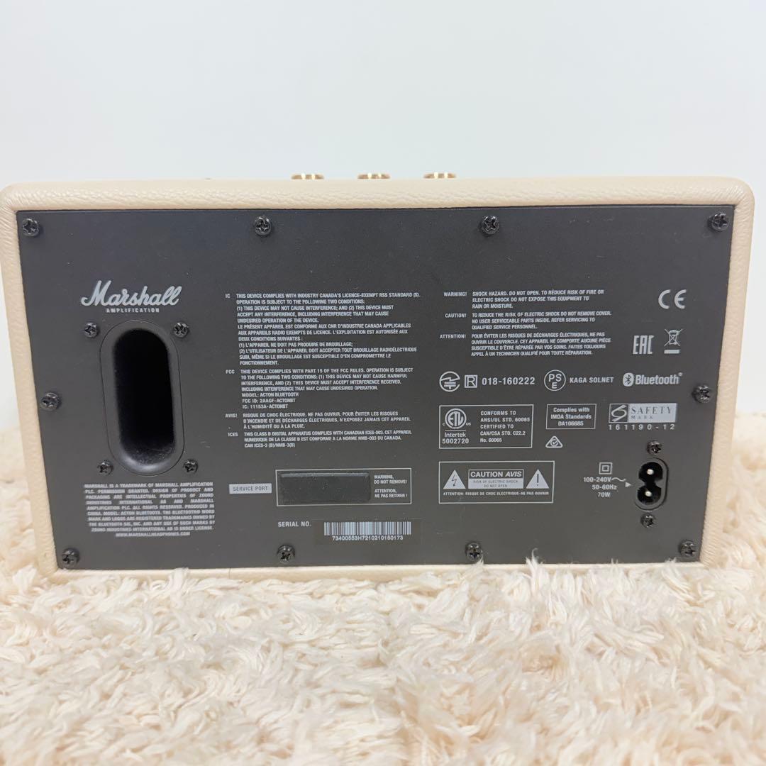 極美品 Marshall ACTON Bluetoothスピーカー クリーム