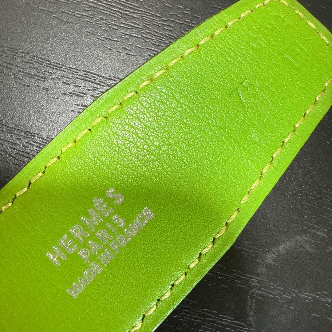 HERMES エルメスコンスタンスリバーシブルベルト75 シルバーバックル　美品