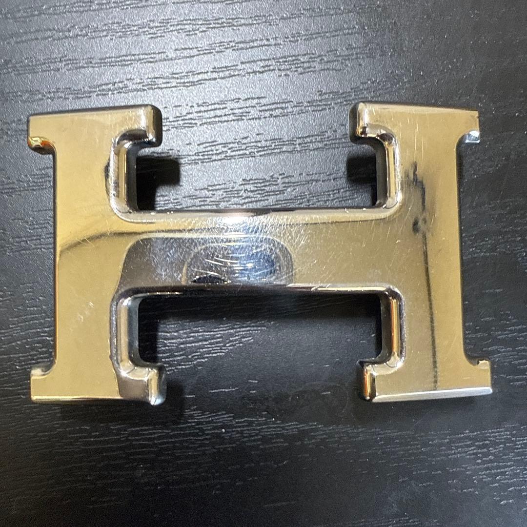 HERMES エルメスコンスタンスリバーシブルベルト75 シルバーバックル　美品