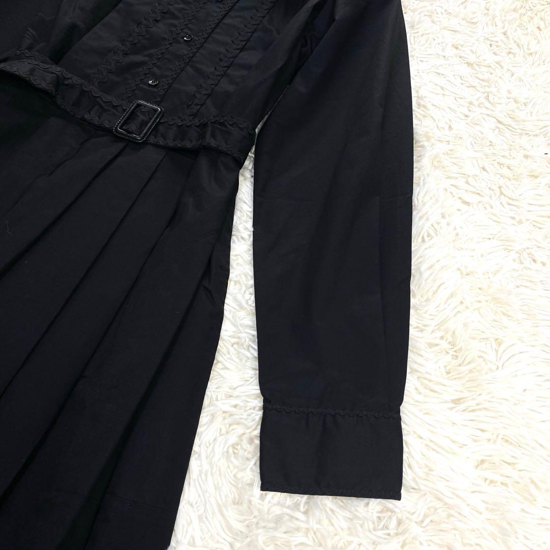 ビ*︎様 美品 Max Mara近年モデル マキシ シャツワンピース ブラック