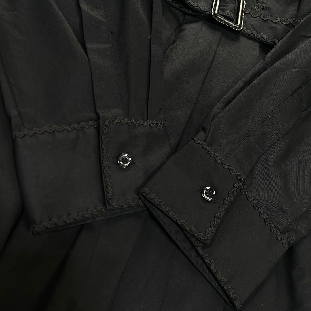 ビ*︎様 美品 Max Mara近年モデル マキシ シャツワンピース ブラック