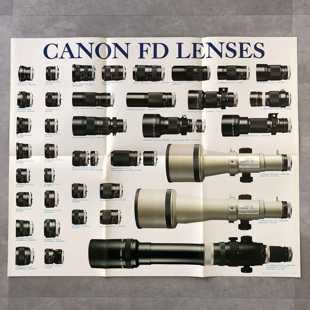 キヤノン　一眼レフ用交換レンズ　 FD レンズ　カタログ　1977年12月20日