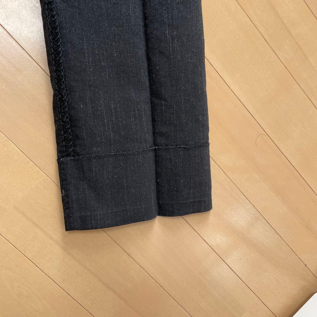 キャロルクリスチャンポエル　コットンスラックス　かすりストライプ　ダークグレー