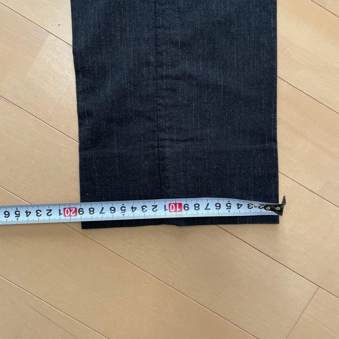 キャロルクリスチャンポエル　コットンスラックス　かすりストライプ　ダークグレー