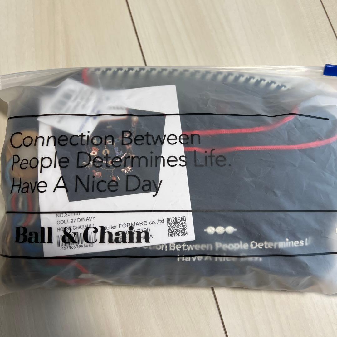 新品　ボールアンドチェーン　ホースチャームBall&Chain ＬDネイビー