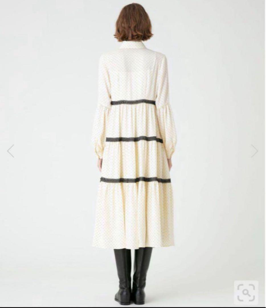 ⭐︎未使用タグ付☆ルルウィルビーピンドットブラウスワンピアイボリーサイズ2