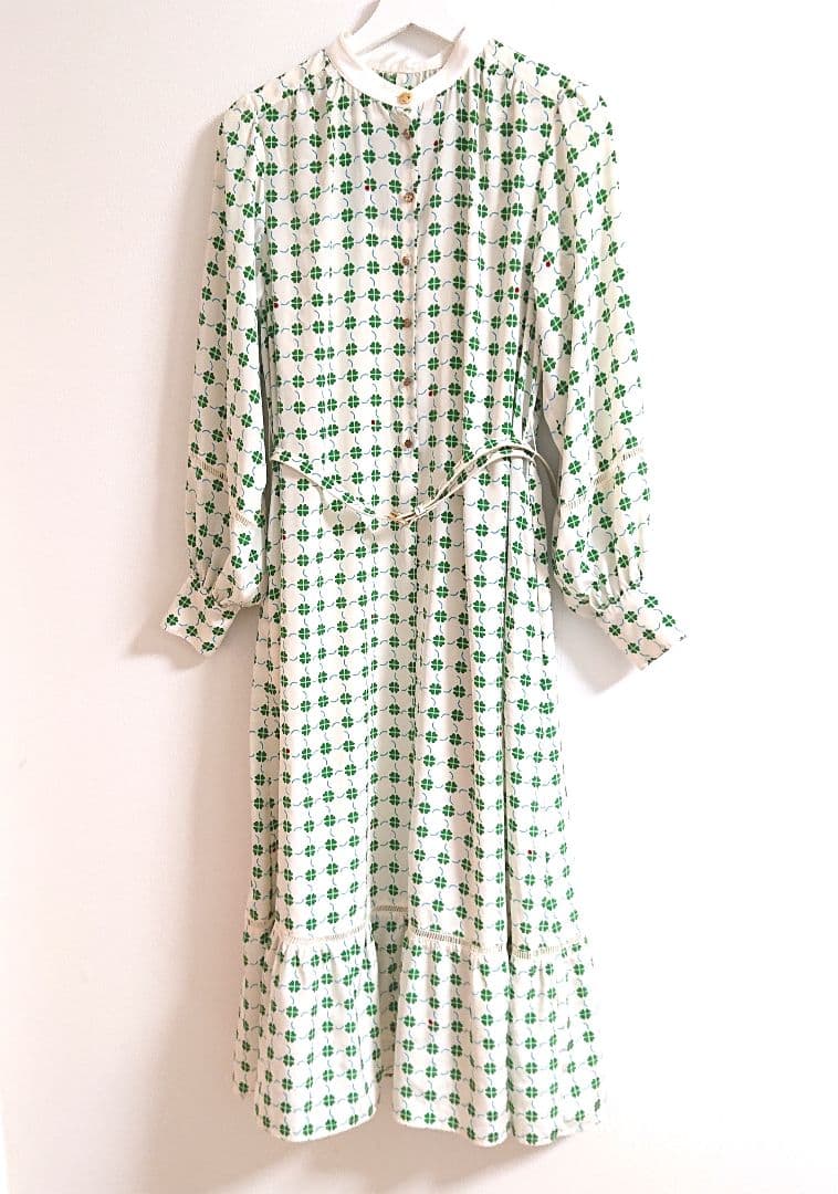 MUVEIL ミュベール クローバープリントワンピース 38 花柄