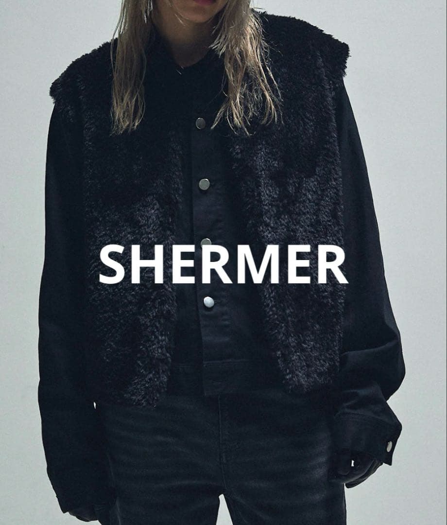 《SHERMER》シャーマー　ファーベスト付きGジャン　美品