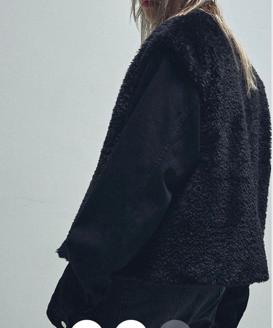 《SHERMER》シャーマー　ファーベスト付きGジャン　美品