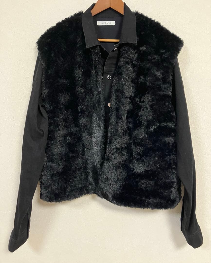 《SHERMER》シャーマー　ファーベスト付きGジャン　美品