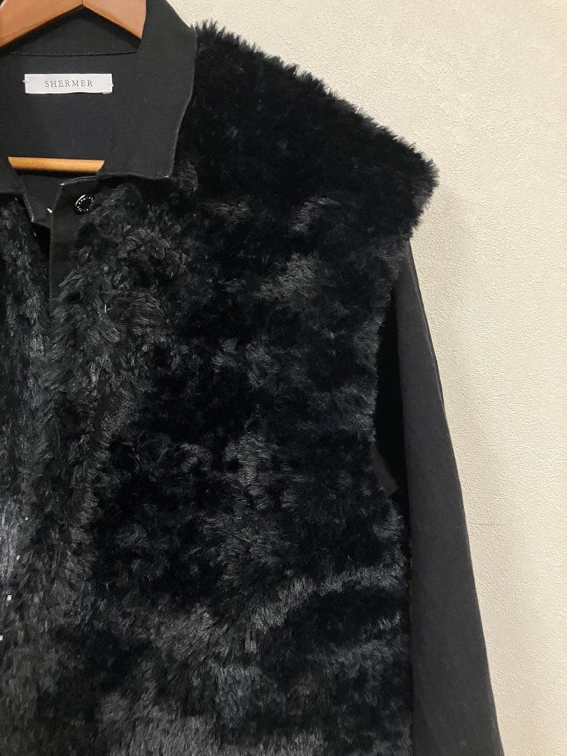 《SHERMER》シャーマー　ファーベスト付きGジャン　美品