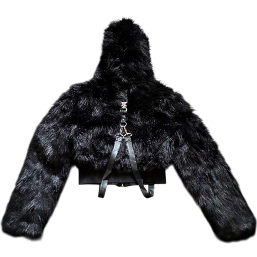 ジャケット・アウター KILLSTAR Night Creature Faux-Fur Jacket