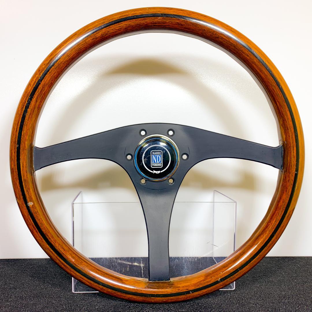 ナルディ 2000タイプ2 ウッドステアリング 36.5φ 新品ホーンボタン付