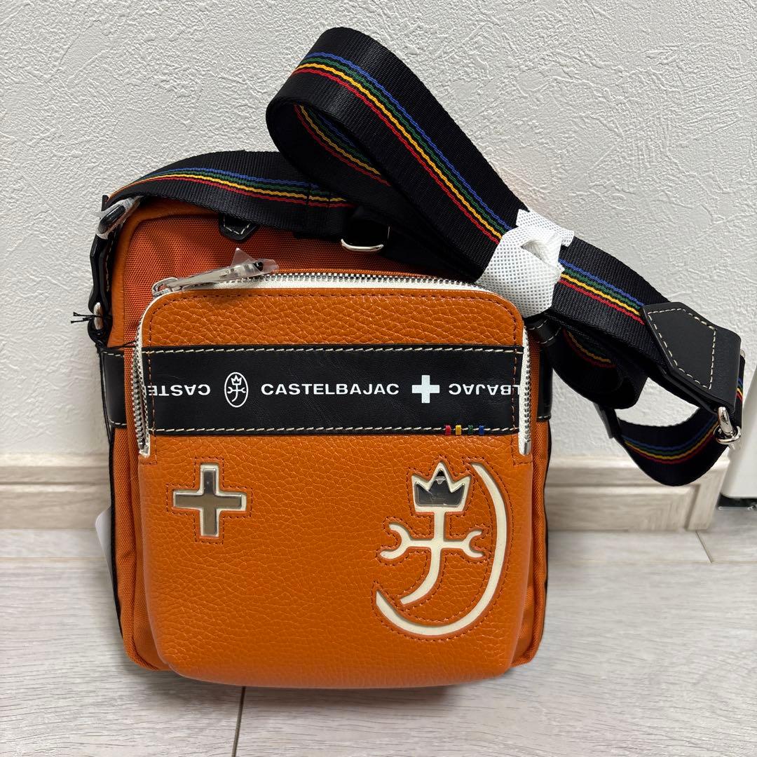 ヤンガルCASTELBAJAC オレンジ ショルダーバッグ