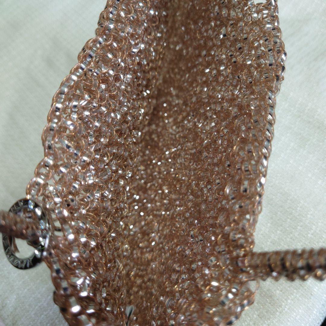 アンテプリマ　パーティーバッグ　ビーズ装飾　ベージュ