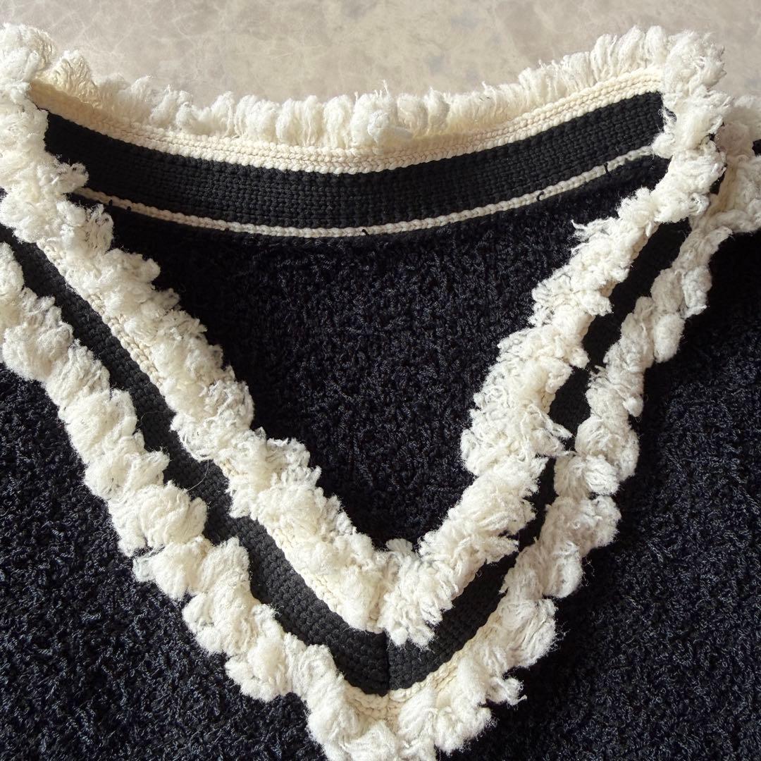 美品 ADORE アドーア ツィーディーニットベスト ブラック