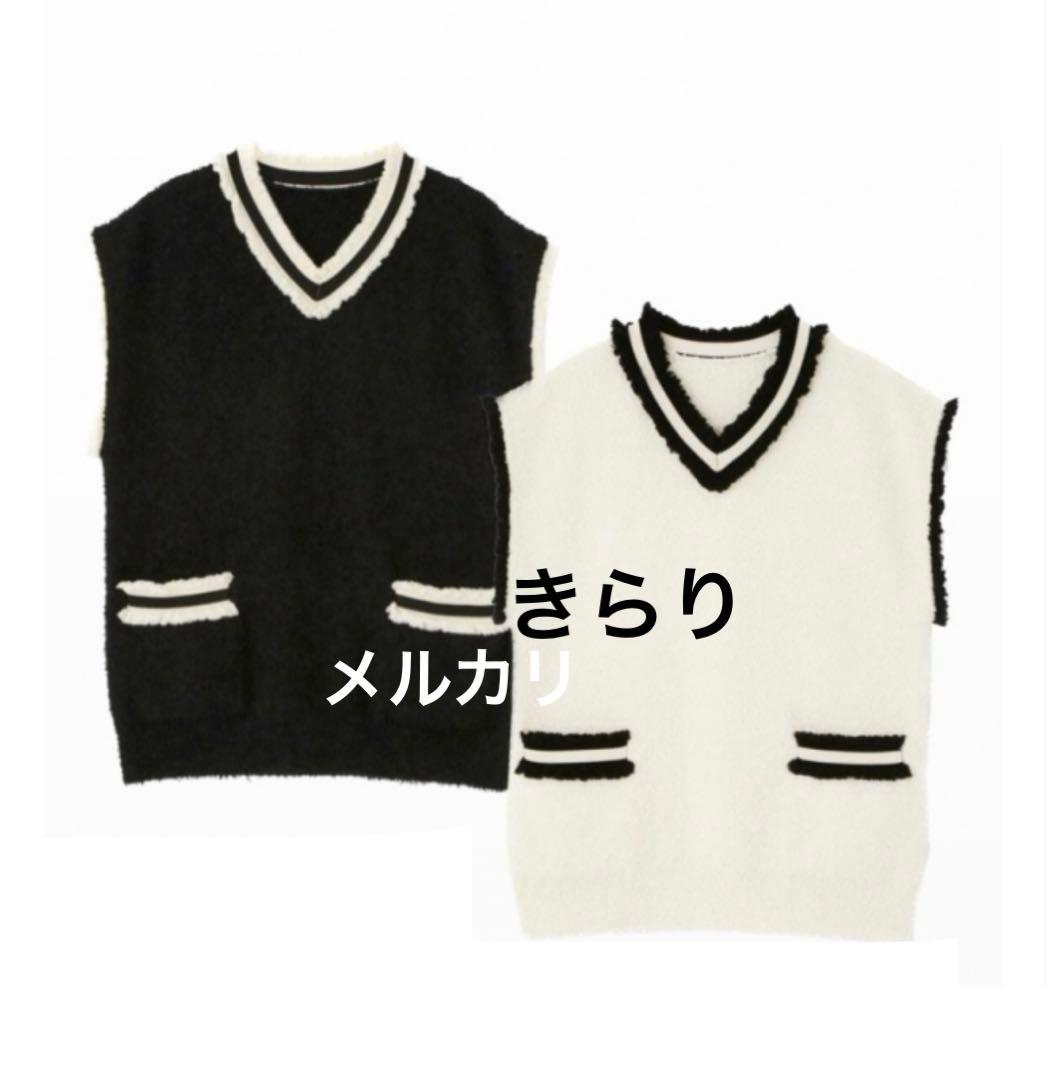 美品 ADORE アドーア ツィーディーニットベスト ブラック