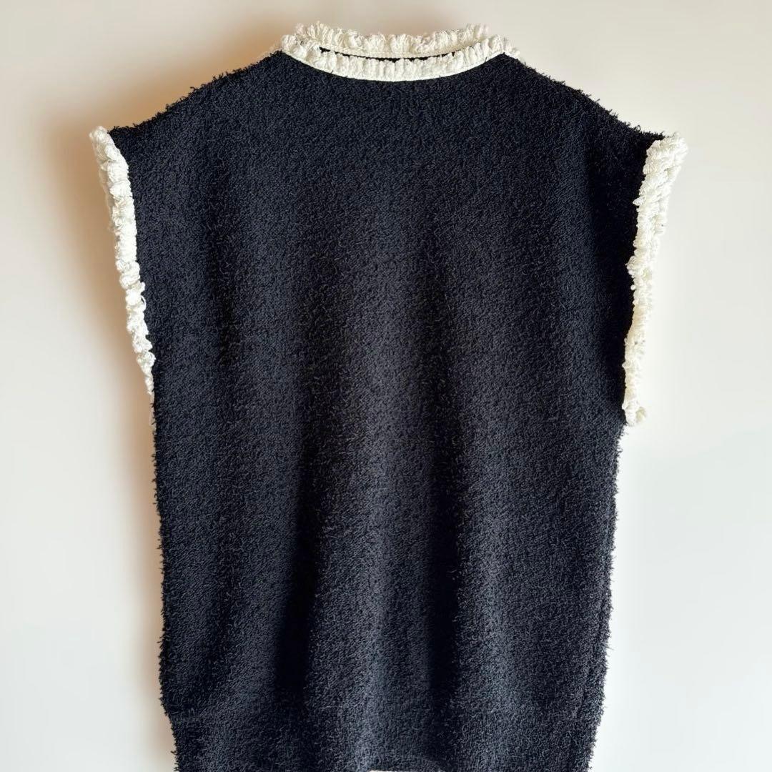 美品 ADORE アドーア ツィーディーニットベスト ブラック