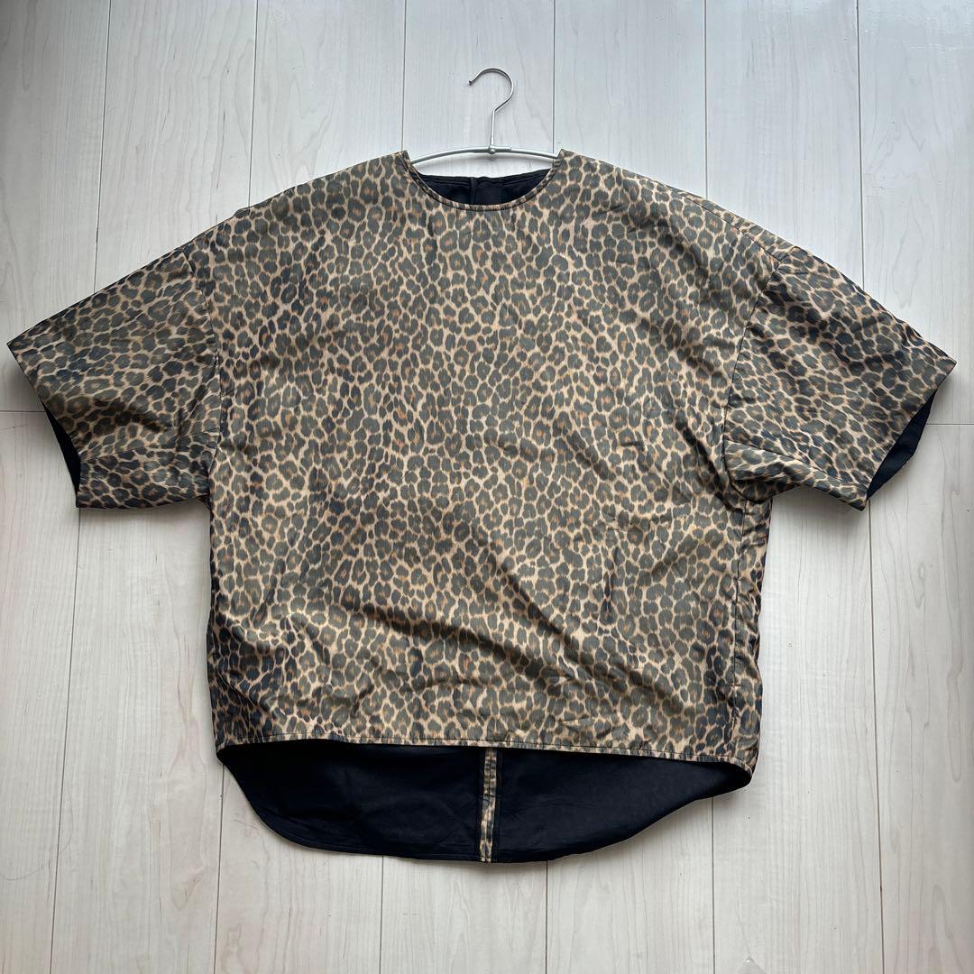 BLAMINK レオパード柄 半袖ブラウス 38 定価8.2万円