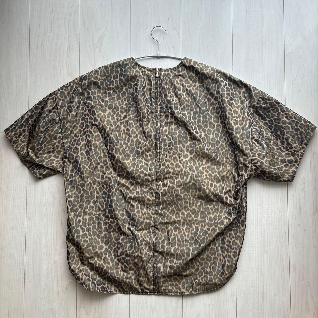 BLAMINK レオパード柄 半袖ブラウス 38 定価8.2万円