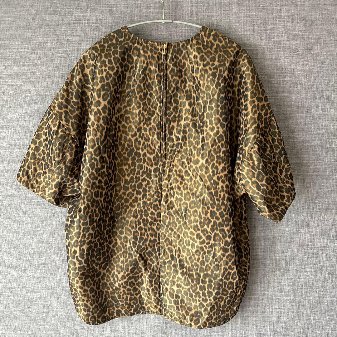 BLAMINK レオパード柄 半袖ブラウス 38 定価8.2万円