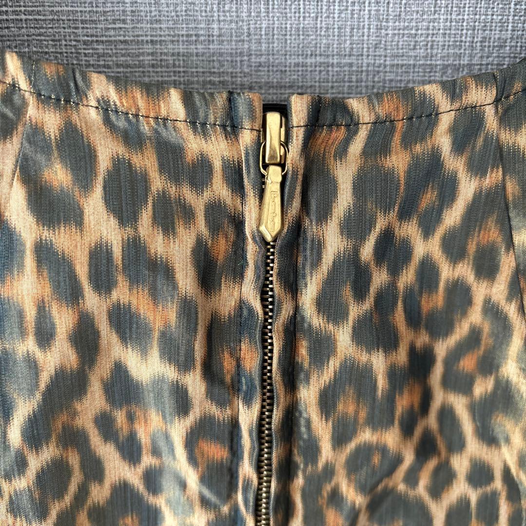 BLAMINK レオパード柄 半袖ブラウス 38 定価8.2万円