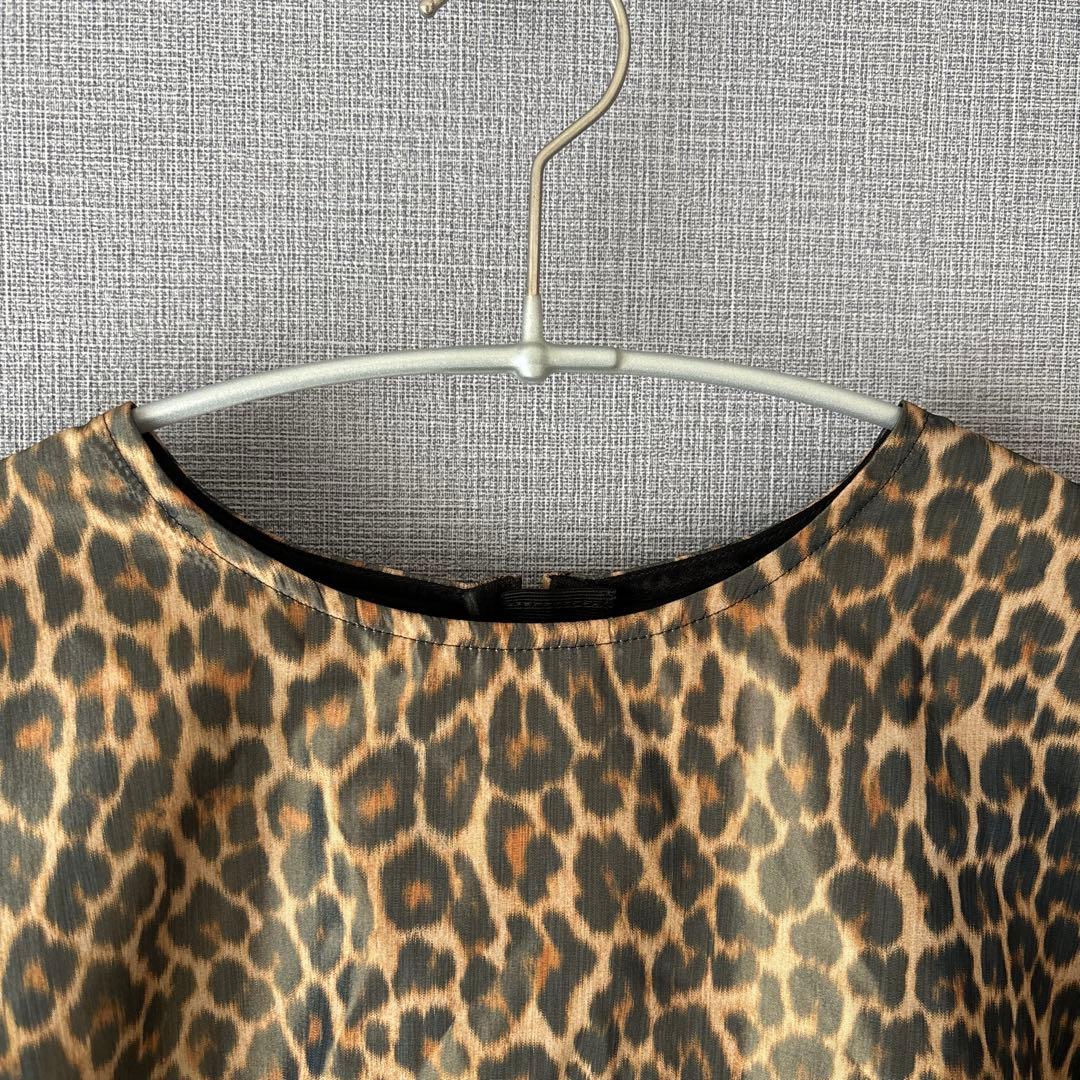 BLAMINK レオパード柄 半袖ブラウス 38 定価8.2万円