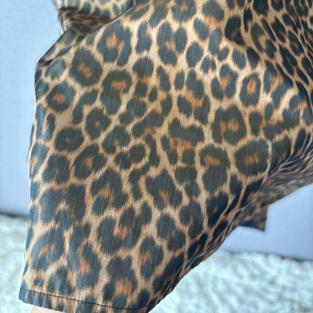 BLAMINK レオパード柄 半袖ブラウス 38 定価8.2万円