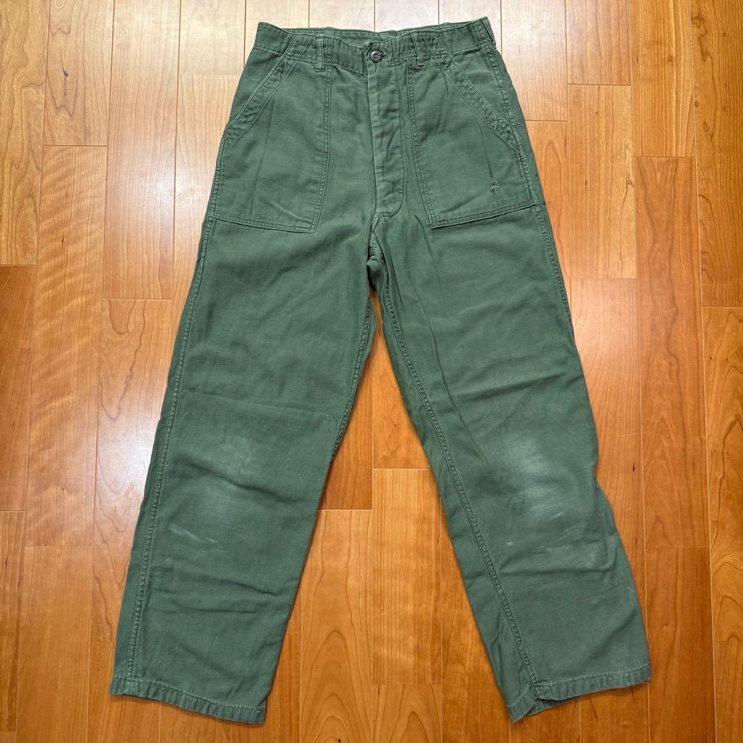 60s US ARMY ベイカーパンツ W32 ボタンフライ OG107