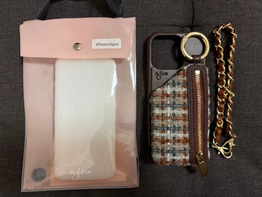 ajew ツイード iPhone16 proケース