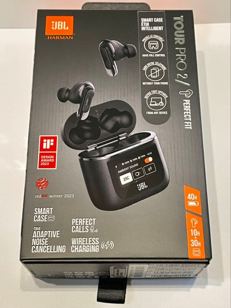 JBL Tour Pro 2 ワイヤレスイヤホン（充電ケース+左耳のみ+カバー）