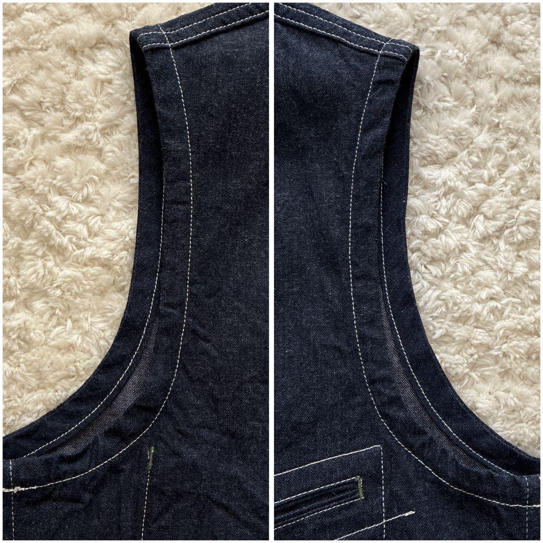 美品SC15702 BLUE DENIM WORK VEST 38 デニムベスト