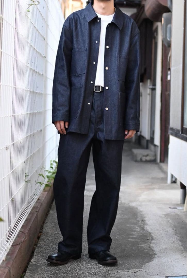 aubett シルク デニム カバーオール