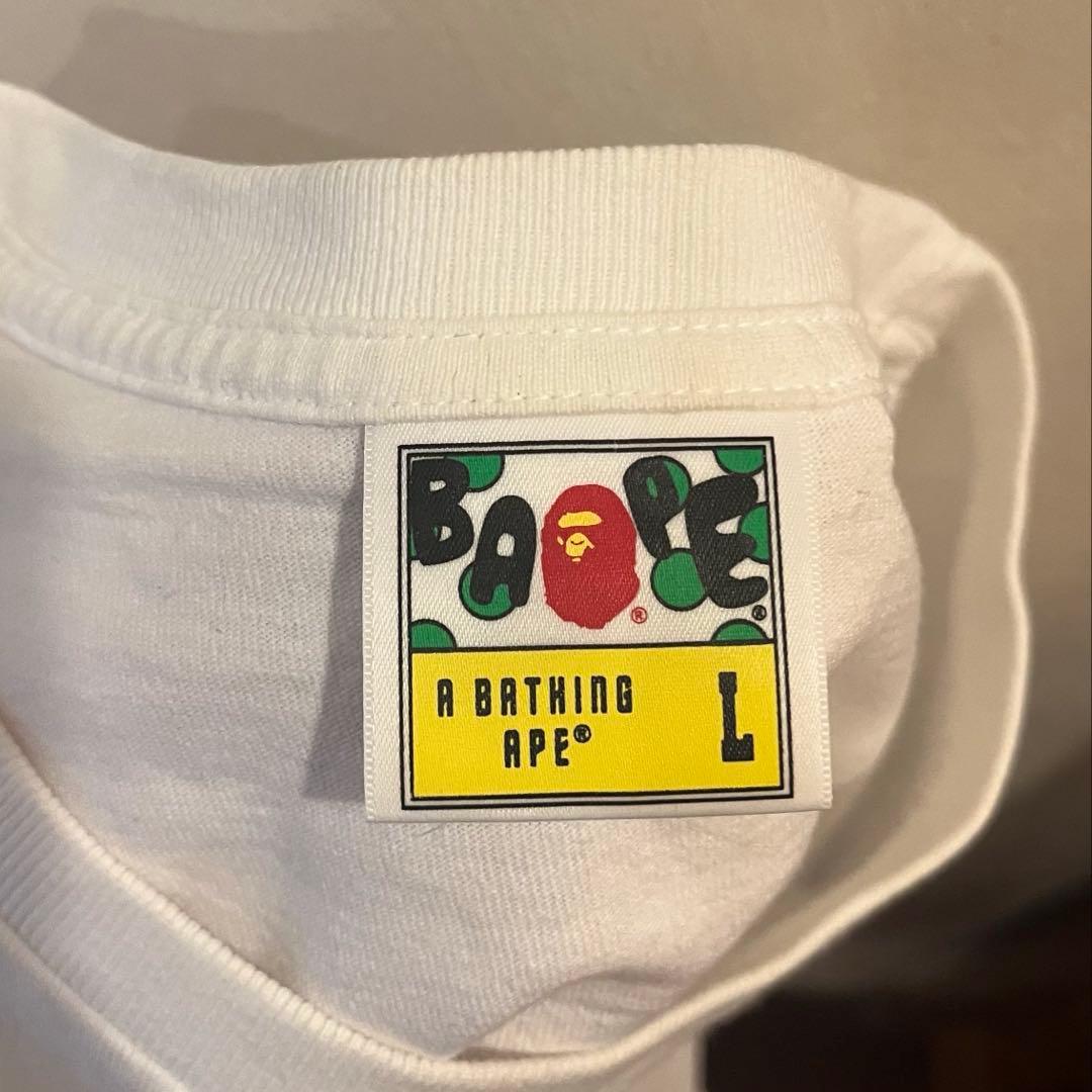 A BATHING APE アベイシングエイプ ロンＴ Lサイズ 大猿 ピンク