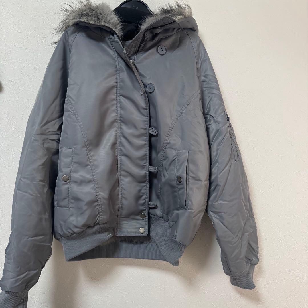 BLACKUP ヌニルファートリミングフードジャンパー