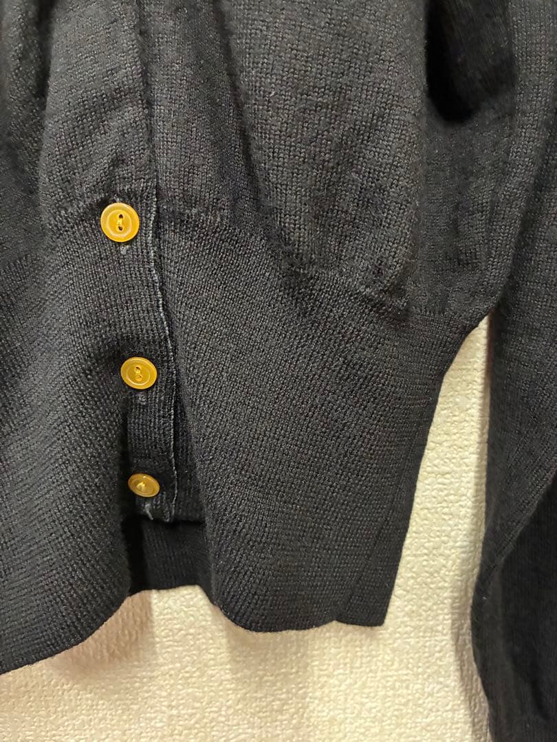 ヴィヴィアンウエストウッド　ウール長袖カーディガン　黒　ブラック　イタリア製