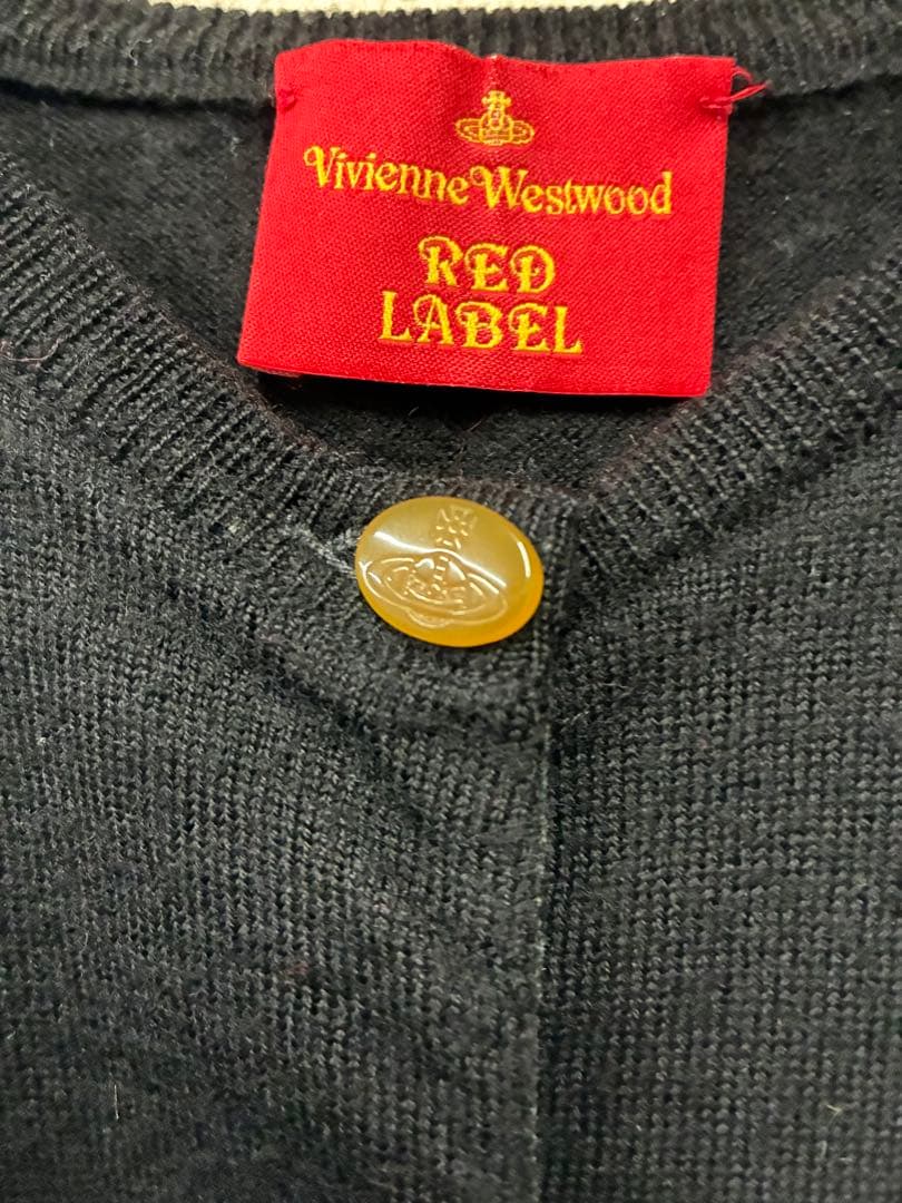 ヴィヴィアンウエストウッド　ウール長袖カーディガン　黒　ブラック　イタリア製