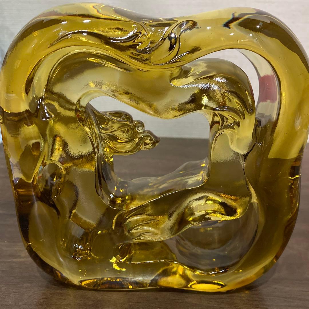 琉園工房 瑠璃工房 tittot 龍　大型 置物 クリスタル